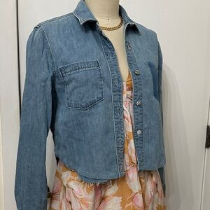 We The Free Light Blue Denim Shirt